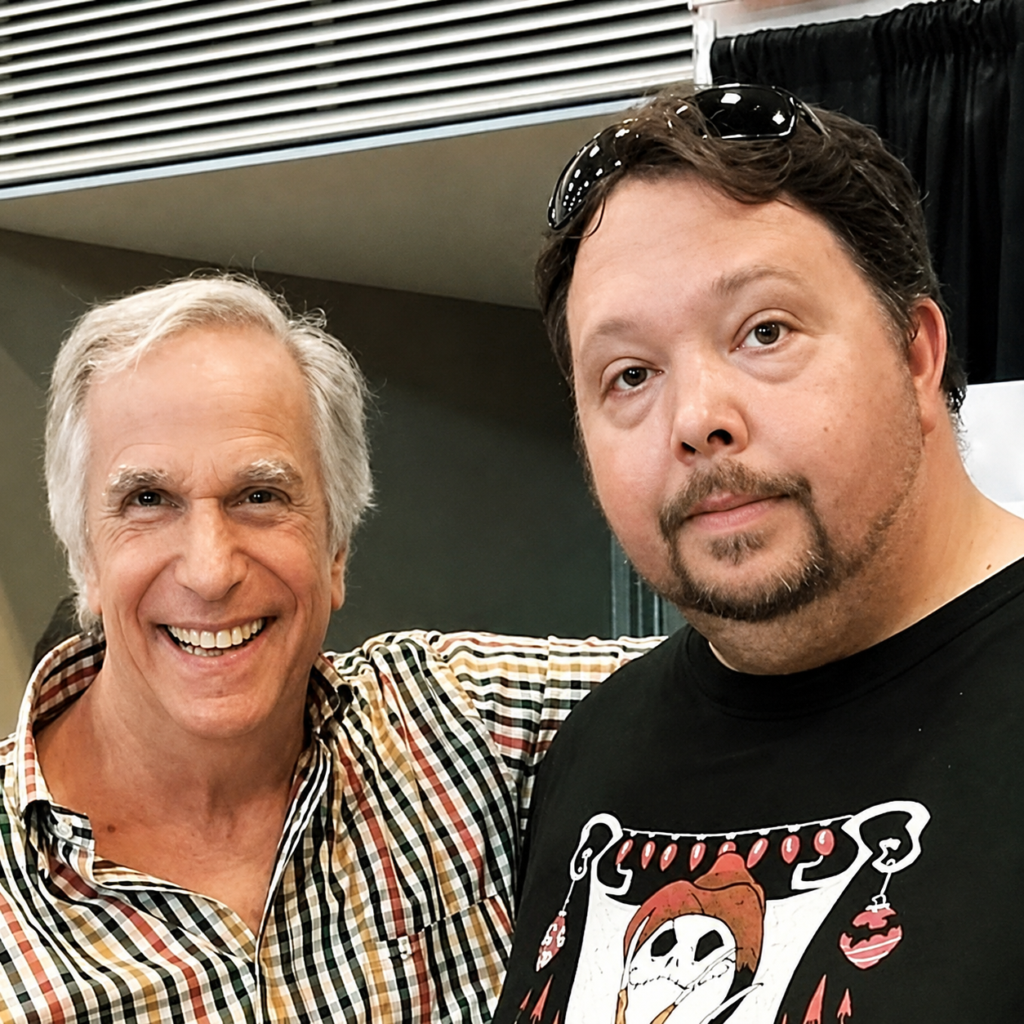 Rob T. Case with Henry Winkler, London Comic Con
